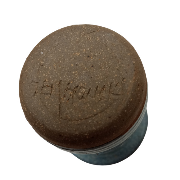 Ugly Face Blue Glazed Stoneware Egg Separator - Picture 5 of 5